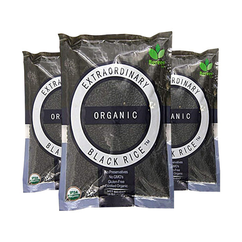 Big Green Organic Black Rice - Gluten-Free, Non-GMO, Vegan