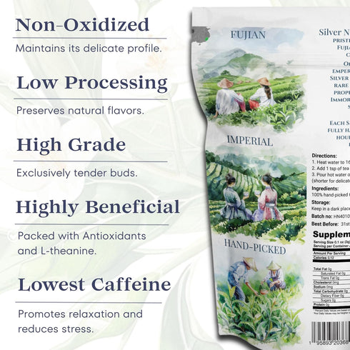 3 oz TODICAMP Premium Silver Needle Tea - of Premium White Tea Loose Leaf
