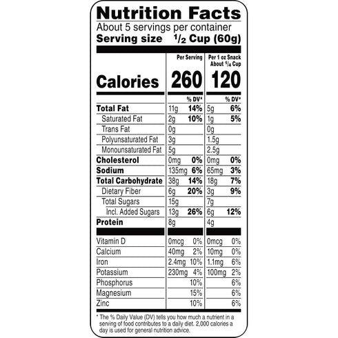 (6 Bear Naked Granola Cereal, Whole Grain Granola, Breakfast Snacks, Oats and Honey Bags)
