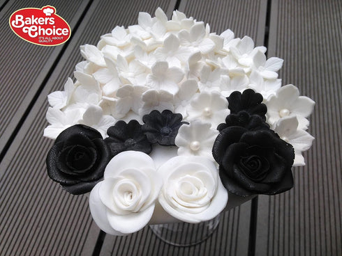 Baker's Choice Black Fondant Icing, 4 oz. Ready to Use Cake Decorating Frosting for Cakes, Cupcakes, and Cookies