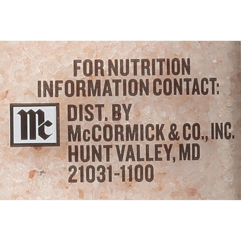 3.4 oz McCormick Gourmet Global Selects Himalayan Pink Salt