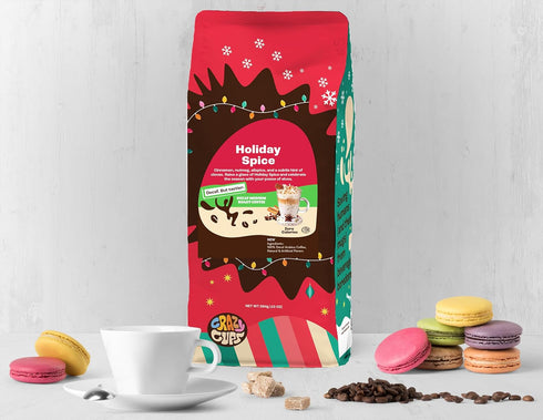 10 oz (Pack 1) Crazy Cups Flavored Ground Decaf Holiday Coffee, Decaffeinated Holiday Spice Coffee in Bag, For Brewing