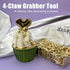 Gold Sprinkles with 4-Claw Pick up Tool, Pearl Sprinkles Mix for Cake Decorating, Baking, Cupcake Toppers, Cookie