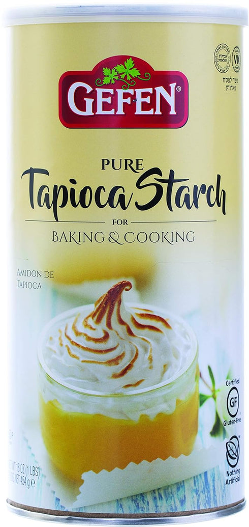 Gefen, Pure Tapioca Starch, 16oz. Resealable Container, Gluten Free, Tapioca Flour