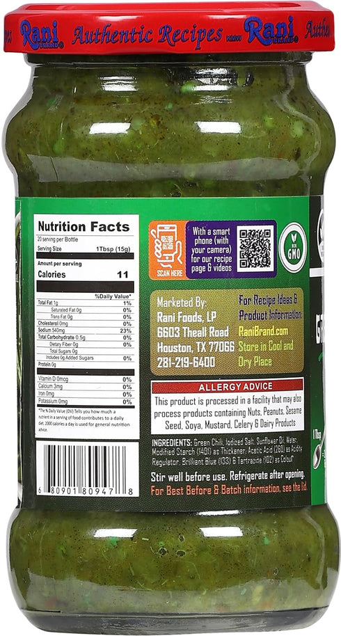 10.58oz (300g) Asian Kitchen Green Chilli Cooking Paste Glass Jar ~ Vegan | Gluten Free | NON-GMO | No Colors | Indian