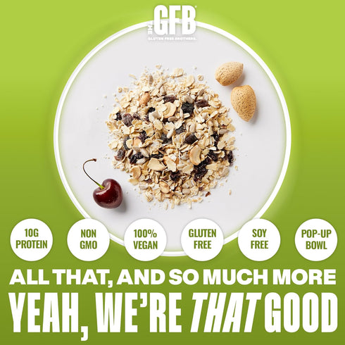2 oz (6 Count) The GFB Fruit, Nuts and Seeds Protein Oatmeal Cups - Unique Pop-Up Bowl - Gluten Free, Plant Based, Non