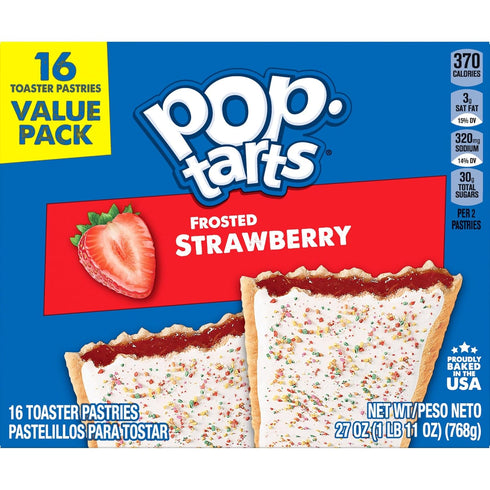 Pack, (64 Pop-Tarts Toaster Pastries, Breakfast Foods, Kids Snacks, Value Frosted Strawberry Pop-Tarts)