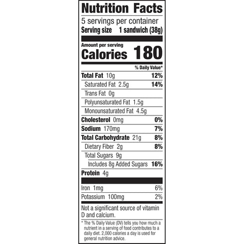 Nature Valley Biscuit Sandwiches, Chocolate Peanut Butter Snacks, 5 ct, 6.75 OZ