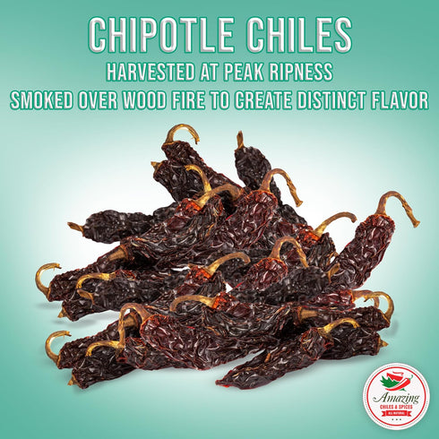 8 oz Dried Chipotle Morita Chile Peppers Robust Smokey Flavor, Use For Mexican Recipes, Mole, Sauces, Tamales, Salsa