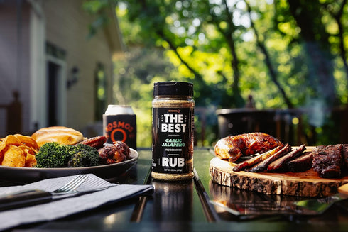 Kosmos Q The Best Garlic Jalapeno Rub, 15.1 oz, Garlic Jalapeno Pepper Seasoning & BBQ Dry Rub