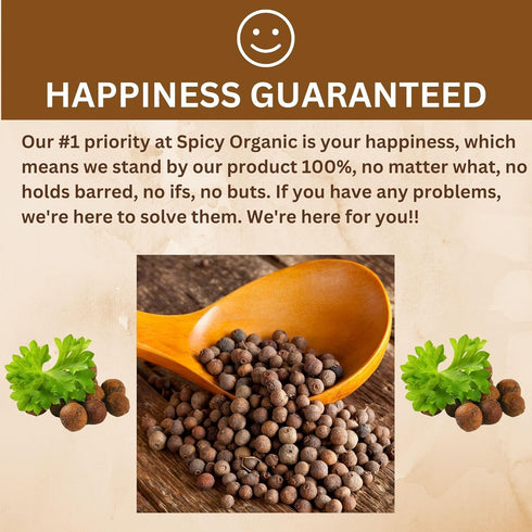 16 oz. SPICY ORGANIC Pure Organic Allspice Berries Whole Certified USDA Organic - Premium Pimento Seeds and Peppers