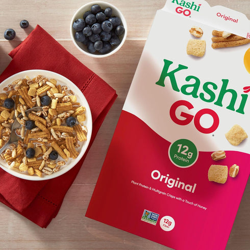 Kellogg's 9.7oz (1 Kashi GO Breakfast Cereal, Fiber Cereal, Family Breakfast, Original, Box Box)