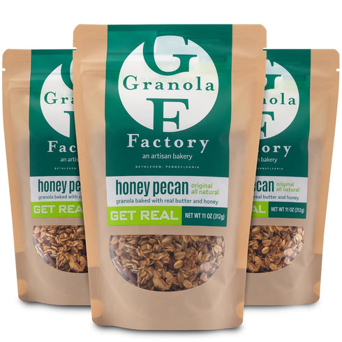 Granola Factory Honey Pecan, All-Natural, Sweet and Salty Breakfast Cereal and Snack (Honey Pecan)