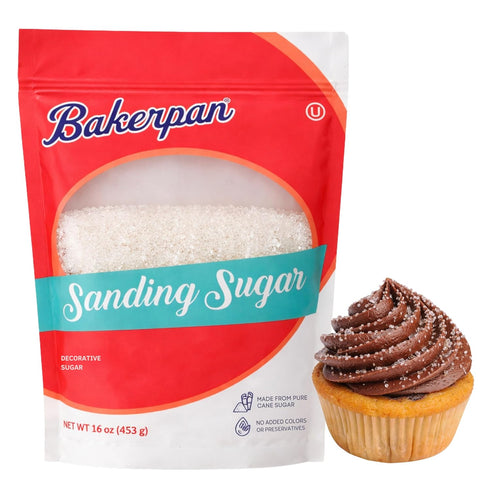 Bakerpan Sanding Sugar for Baking & Cookie Decorating - 16 Ounces Sparkling
