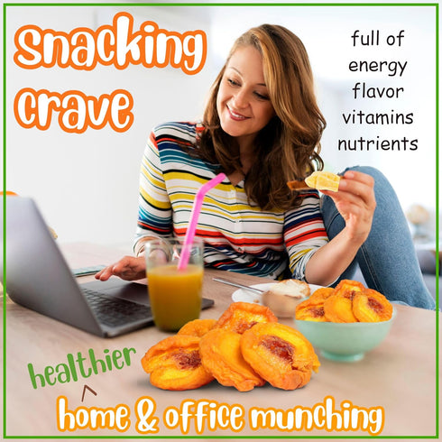 2 Lbs Dried Peaches by It's Delish, Bulk Bag | Naturally Sweet Fancy Peach Halves Slices, No Sugar Added, Dried Fruit