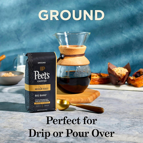 10.5 Peet's Coffee, Medium Roast Ground Coffee - Cafe Domingo Ounce Bag