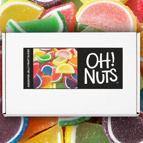 5lb Gummy (150 Oh! Nuts Jelly Fruit Slices Large Assorted Sugar Candy - Bulk Bag | Traditional Old Fashioned Chewy