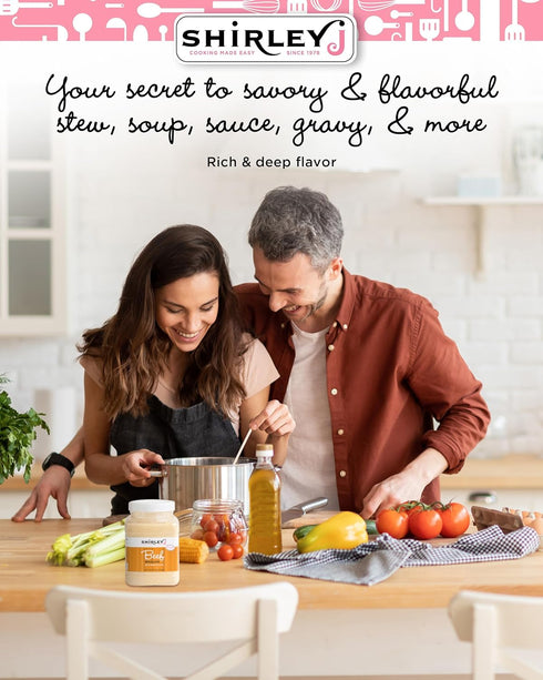 30+ 4.75lb Shirley J Rich Beef Bouillon Powder, Multi-Use Soup Base & Lower Sodium Bouillon Replaces Cartons of Broth