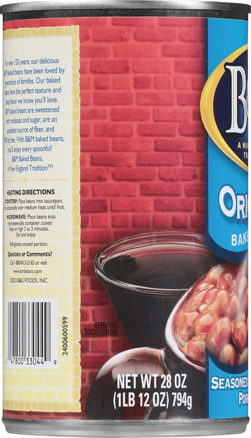 B&M 28 Baked Beans, Original Flavor, Ounce Can