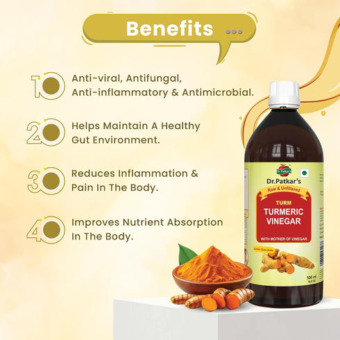 Dr. Patkar's (500 ML) Turmeric Vinegar With Mother
