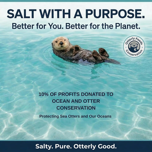 Otter Salt 1.1lb Hand-Harvested Coarse Sea Salt | Finishing & Cooking Salt | Mineral-Rich, Naturally Lower Sodium |
