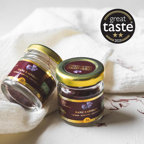 Organic Saffron - Banu Saffron Award Winning Certified Organic Threads, 4 Grams (0.14 Ounce)