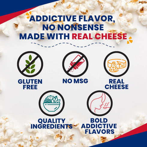 Pack 6 2.8-3 Oz. Flavorful Popcorn Seasoning Variety Seasonings in White Cheddar Cheese, Ranch, Garlic Parmesan & More