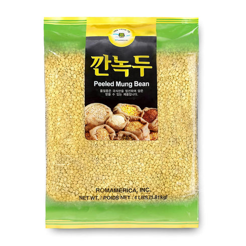 ROM AMERICA Premium Peeled Yellow Mung Beans Split Hulled Dried Moong Dal