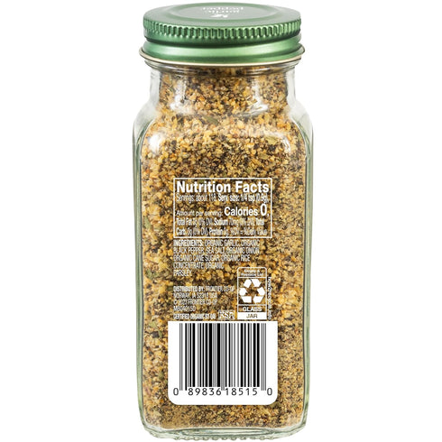 3.73 (Pack 4) Simply Organic Garlic Pepper, Ounce Jar, Blended with Pepper Sea Salt and Onion for Robust Flavor to any