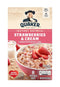by Quaker Quaker Instant Oatmeal, Strawberries & Cream, 8.4 Oz