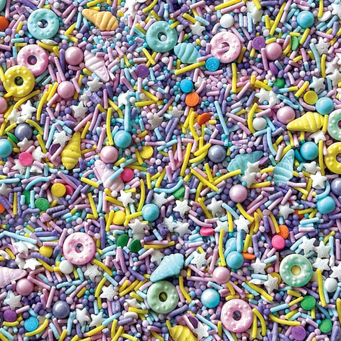 Summer 1 Pack (0.5c) Fancy Sprinkles Sweet Spot Sprinkles Vibes Collection Donut and Ice Cream Shaped Candies in Pastel