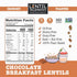 4 oz Lentil Telepathy Chocolate Breakfast Lentils, Crunchy High Protein Cereal & Granola Alternative, Plant Based