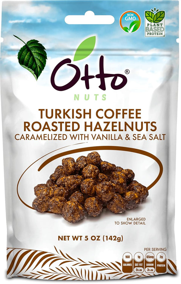 Otto Nuts - Turkish Coffee Roasted Hazelnuts, Non-GMO Naturally Vegan Snack, Good