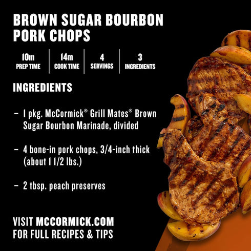30 5 oz McCormick Grill Mates Brown Sugar Bourbon Minute Marinade