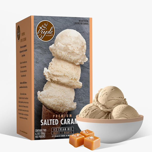 Triple Scoop - Premium Salted Caramel Ice Cream Mix For Ice Cream