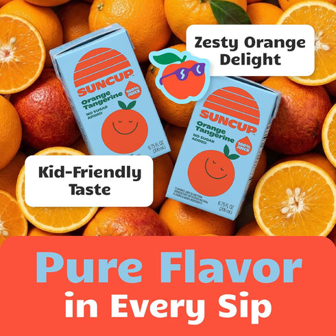 100% 49 Pack 6.75 oz (40 Pack), SunCup Juice Boxes for Kids | No Added Sugar, No Dyes, No Preservatives | Trusted