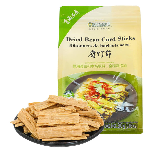 ONTRUE Dried Beancurd Sticks, Asian Tofu Yuba, Precut Tofu, Good Source Of Protein,