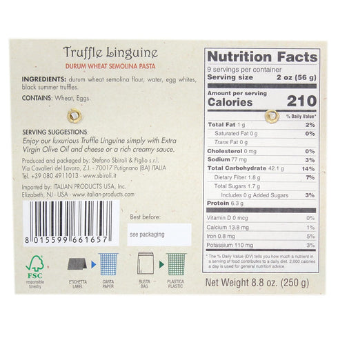 SBIROLI 4 pack) Flavored Linguine (Truffle