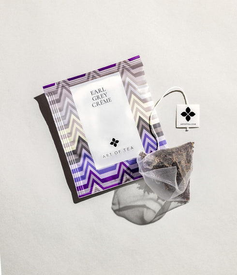 50 Count Art of Tea | Organic Earl Grey Cream Tea| Pyramid Tea Bag Sachets