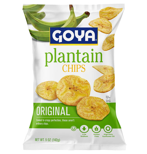 5 (Pack 12) Goya Foods Plantain Chips, Original, Ounce