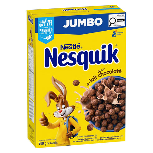 Hoiyen 900g/32 oz., Nesquik Chocolately Cereal Jumbo, (Imported from Canada)