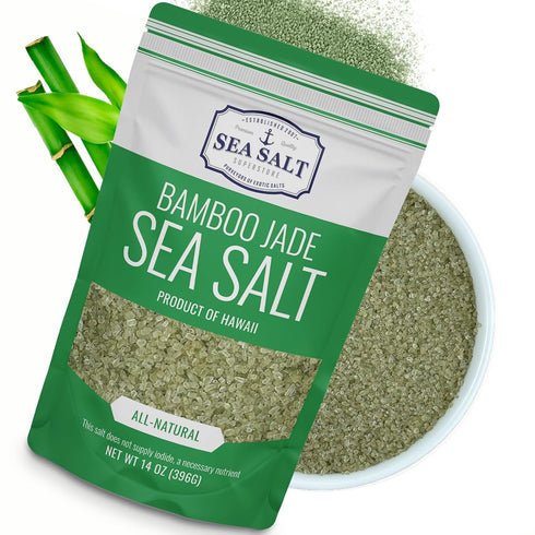 Hawaiian Bamboo Jade Sea Salt Green Fine Sea Salt Infused with Real