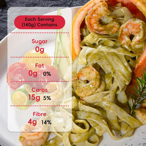 10 Packs, 56.5 oz YUHO Organic Konjac Shirataki Fettuccine Noodle, Closer to Pasta Gluten Free Low Carb Health Noodles