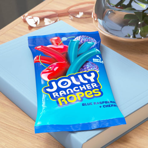 6 oz JOLLY RANCHER Ropes Blue Raspberry and Cherry Flavored Candy Bag