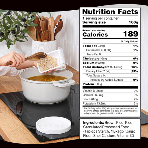 Visit the Store Japan160g 5pc 90 Izukappa fro x of Brown Zen Rice, Low-Calorie Option, Shirataki Rice, Just Seconds
