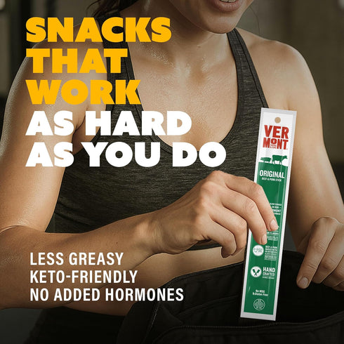 1 (Pack 24) Vermont Smoke & Cure Original Beef & Pork Sticks, Gluten Free, Ounce