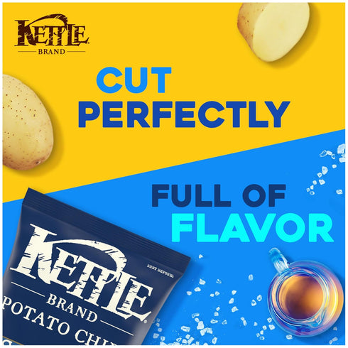7.5 oz Kettle Brand Sea Salt and Vinegar Kettle Potato Chips, Gluten-Free, Non-GMO, Bag