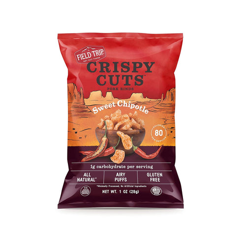 1 (12 Count) Field Trip Keto Diet Friendly, Low Carb, Sweet Chipotle Pork Rinds, Ounce