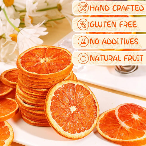 5 oz /140g, Dried Blood Orange Slices for Cocktails Dehydrated Blood Orange for Baking, Halloween fruit snacks