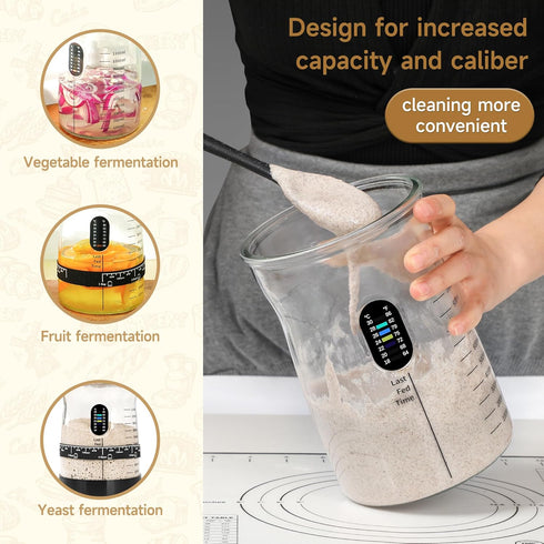 '-50 Oz Gifts(4 Sourdough Starter Kit Wide Bore and Large Capacity Sourdough Starter Jar- Perfect Sourdough Bread Baking